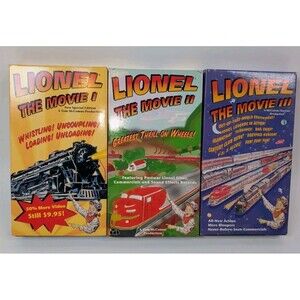 Lionel The Movie I II III VHS Lot Tom McComas Railfan Video Toy Train Lionel